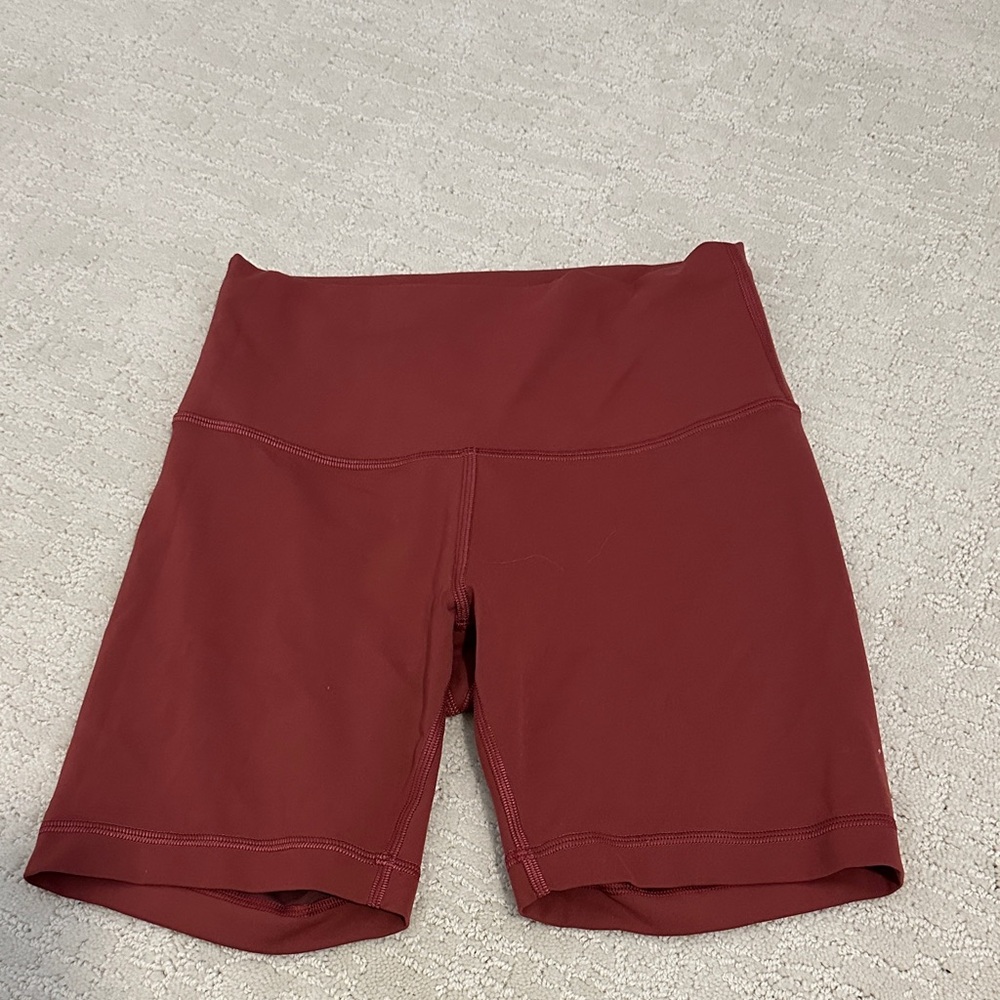 Women's lululemon Maroon Bike Shorts